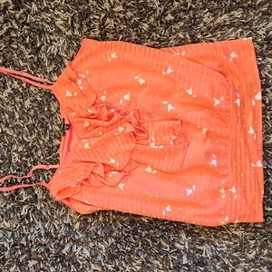 EXPRESS Coral Floral Print Blouse!